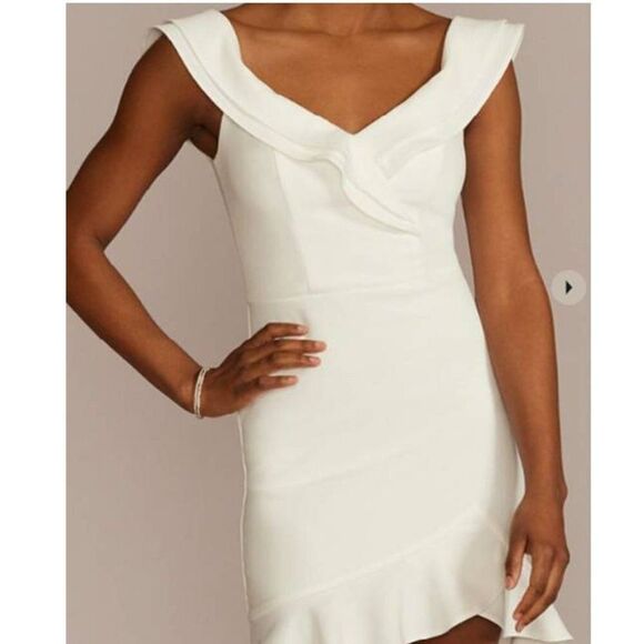 CITY TRIANGLES Womens Stretch Crepe  Cocktail Dress Prom Graduation - Picture 4 of 7